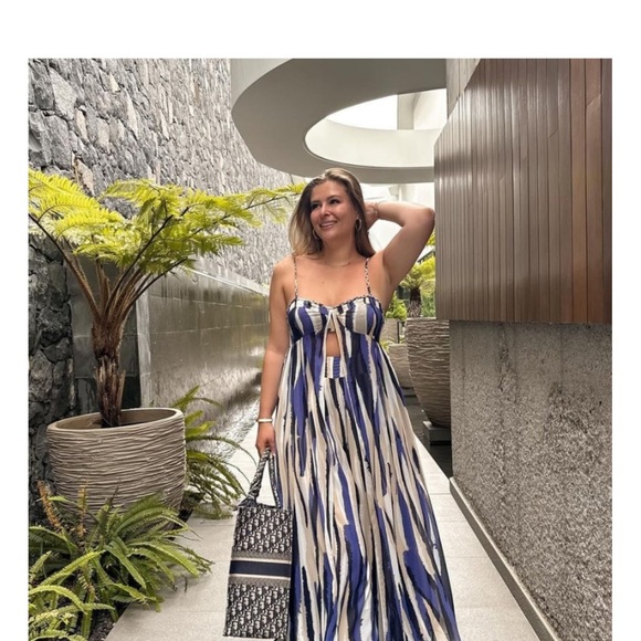 Misa Los Angeles Tops - Misa Los Angeles Mayte Bustier Cup Chiffon Top-Striped Instinct